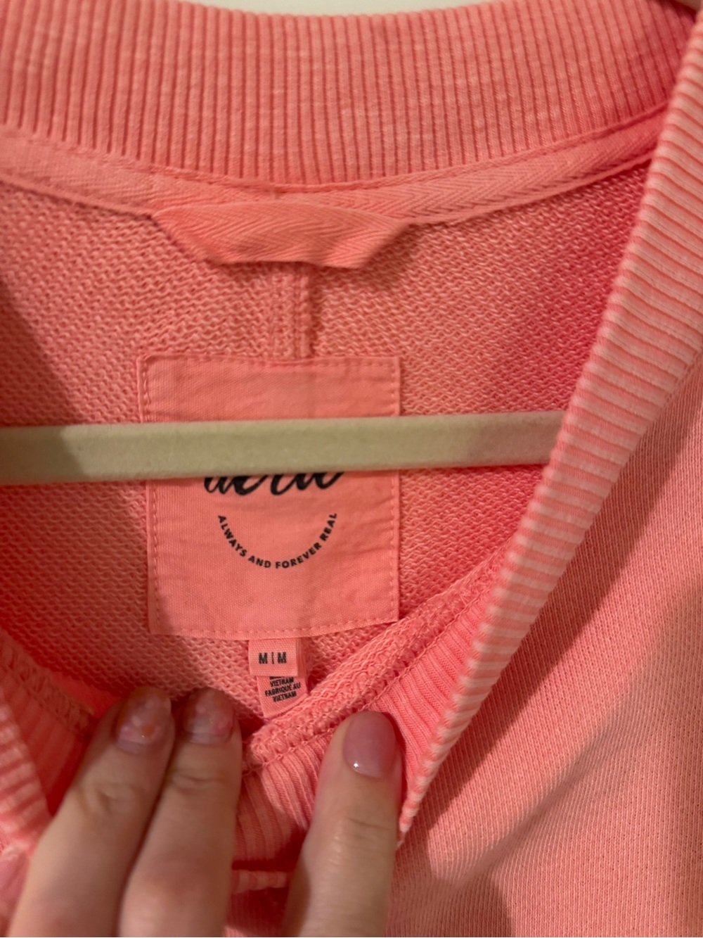 aerie Coral Pink Crewneck Sweatshirt - Picture 3 of 3